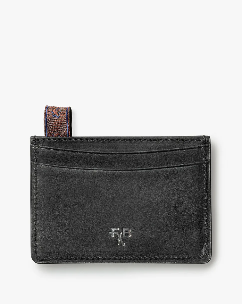 Kleinlederwaren>Floris van Bommel Bankkarten-Etui Leder Schwarz