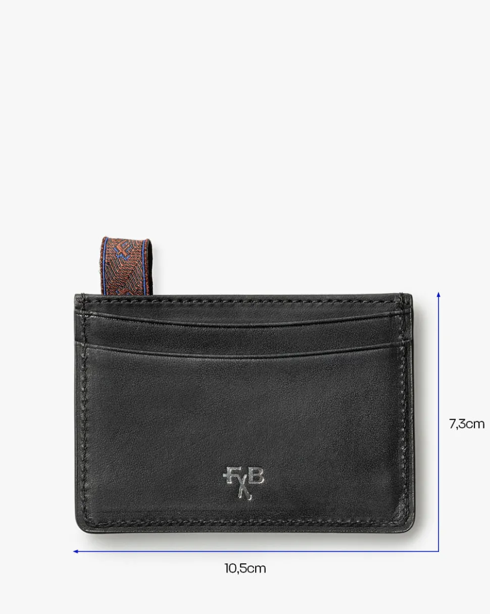 Kleinlederwaren>Floris van Bommel Bankkarten-Etui Leder Schwarz