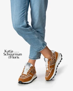 Sneaker>Floris van Bommel Blokki 01.15 Dunkelbraune Kombi