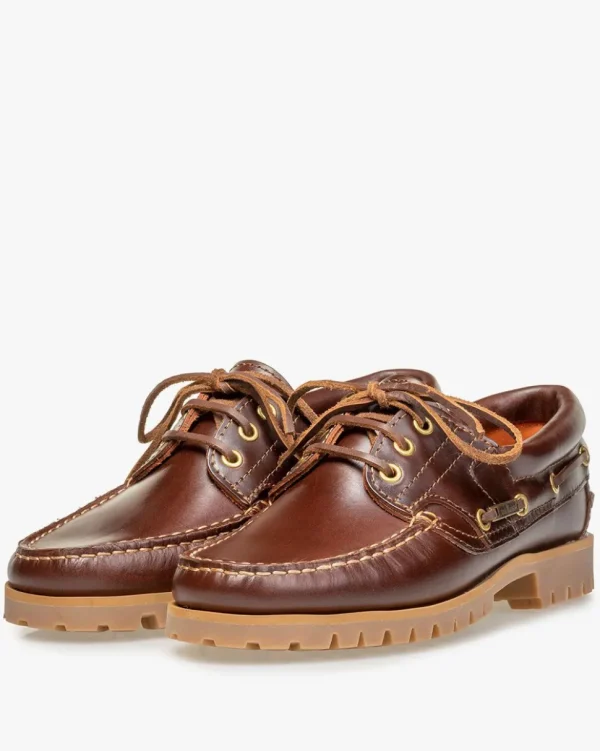 Bootsschuhe | Mokassins>Floris van Bommel Boat Shoe 01.20 Rotbraun