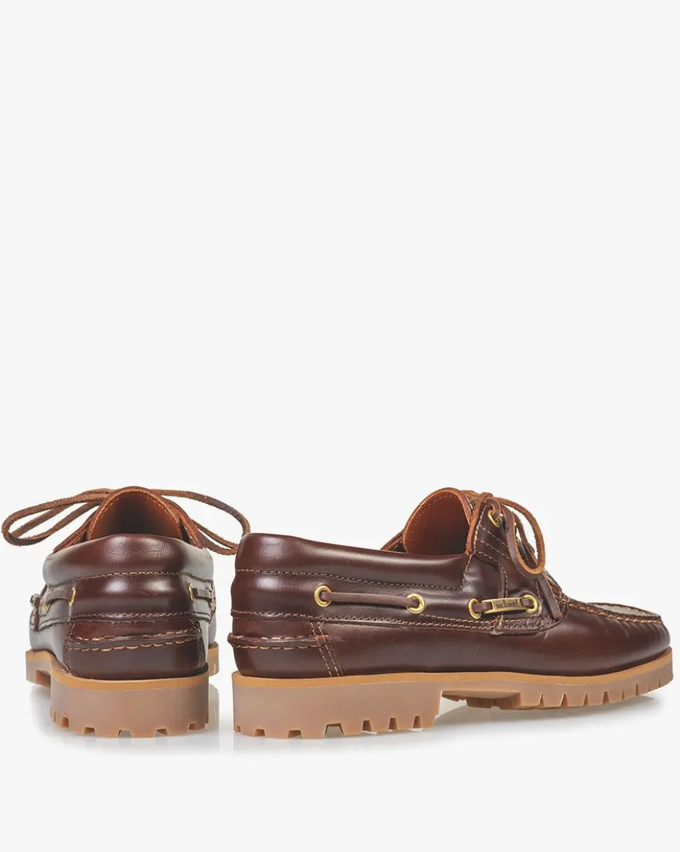 Bootsschuhe | Mokassins>Floris van Bommel Boat Shoe 01.20 Rotbraun