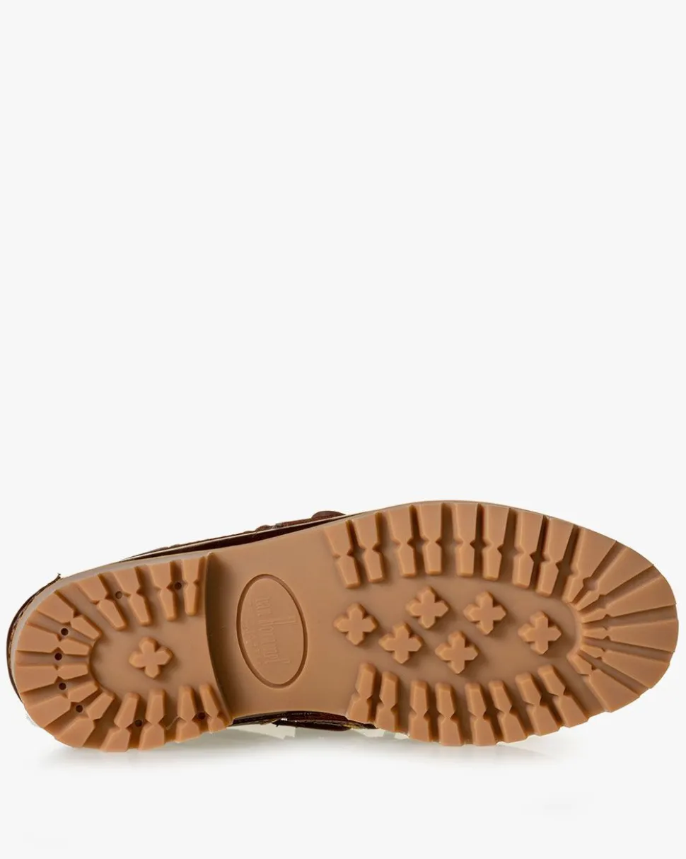 Bootsschuhe | Mokassins>Floris van Bommel Boat Shoe 01.20 Rotbraun