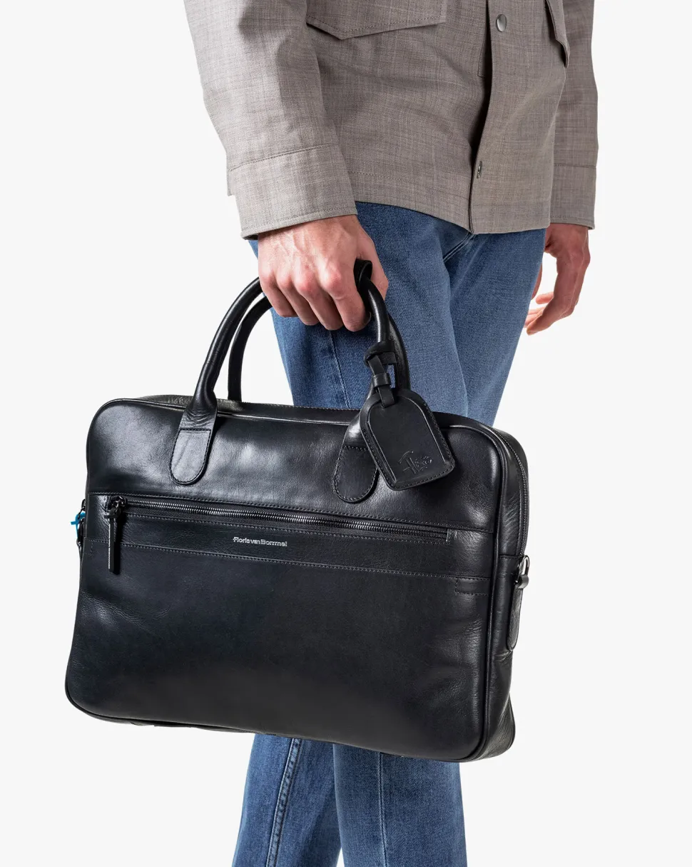 Taschen>Floris van Bommel Bürotasche schmal Leder Schwarz