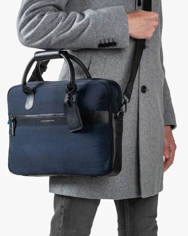 Taschen>Floris van Bommel Bürotasche schmal Textil Blau