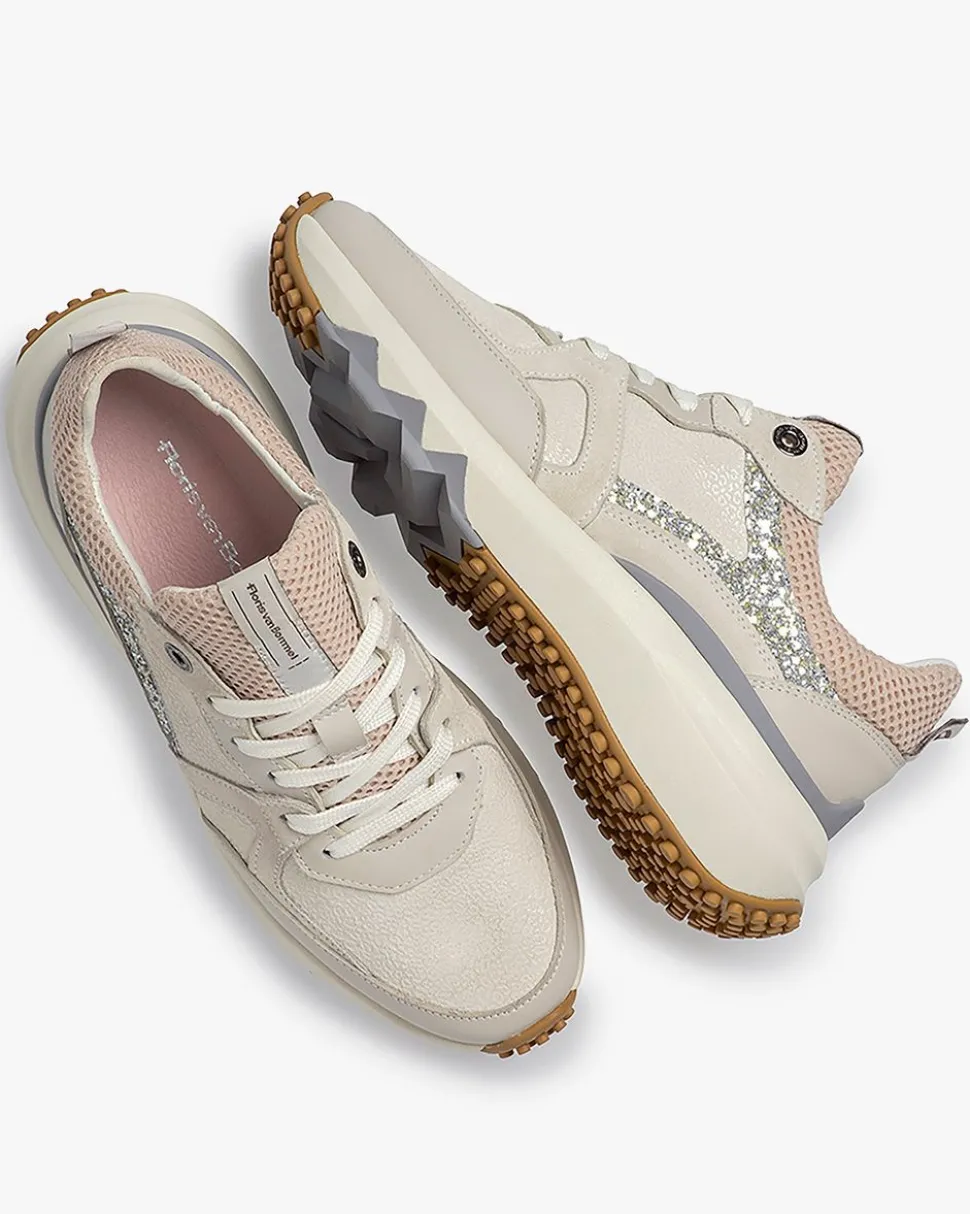 Sneaker>Floris van Bommel Curvi 01.23 Weiße Kombi