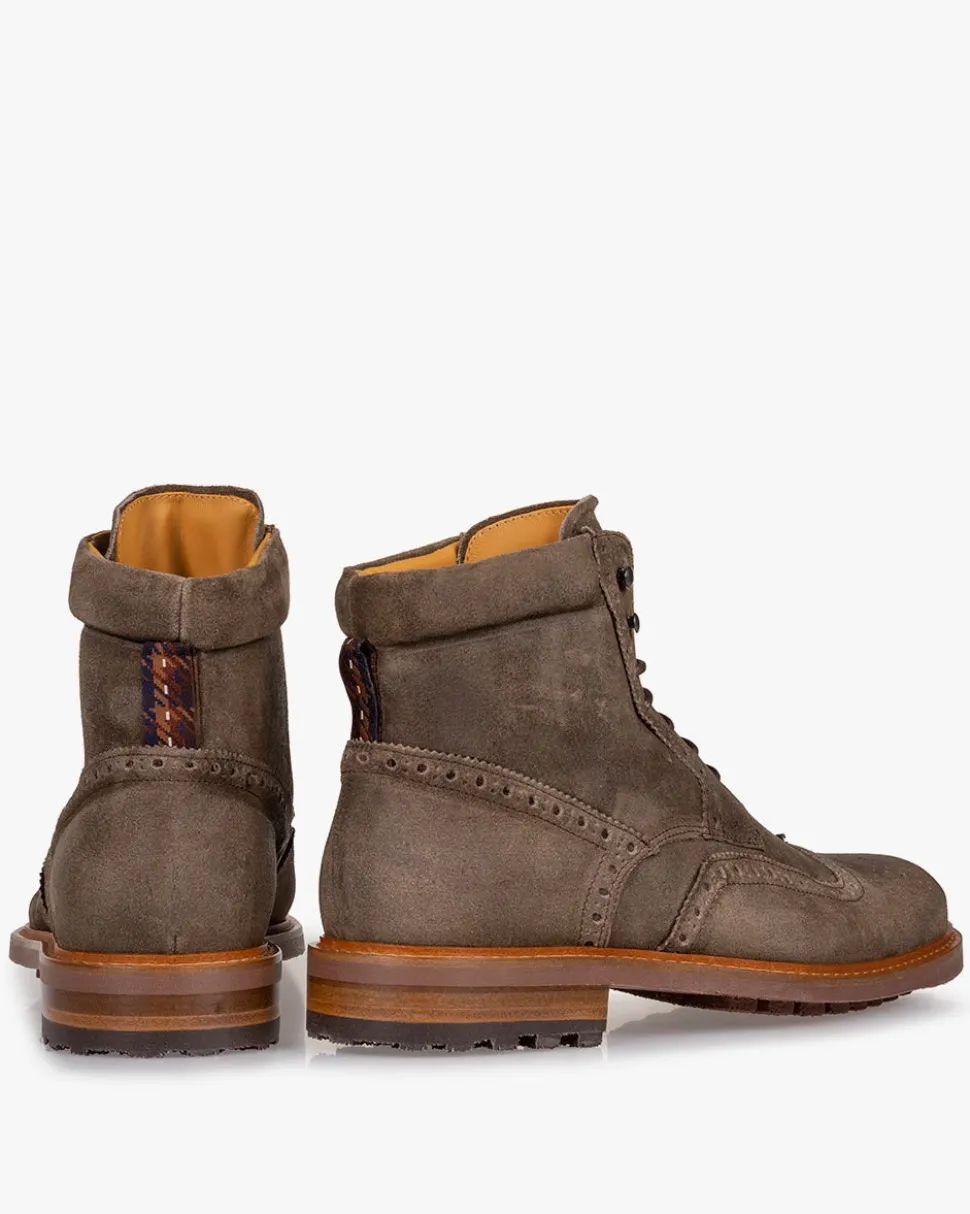 Stiefeletten>Floris van Bommel De Brikker 02.01 Dunkelgrün / Moosgrün
