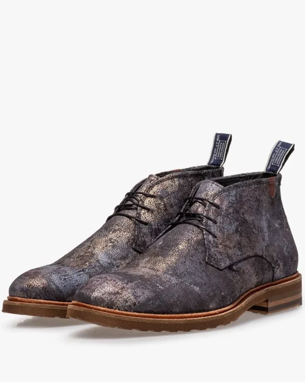 Stiefeletten>Floris van Bommel De Donker 02.05 Bordeauxrot / Multi-colour