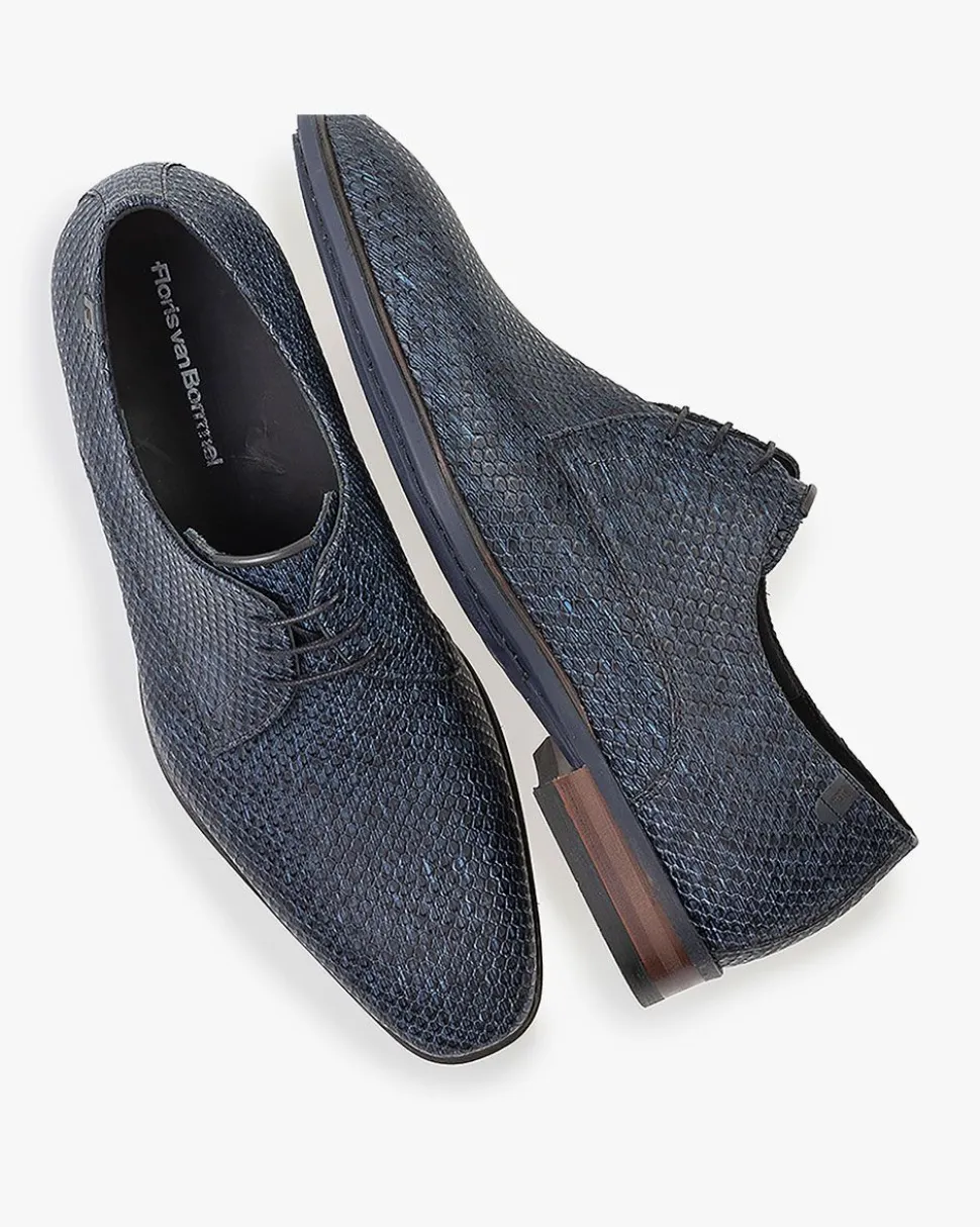 Casual im Büro | Schnürer>Floris van Bommel De Slimmer 04.08 Dunkelblau