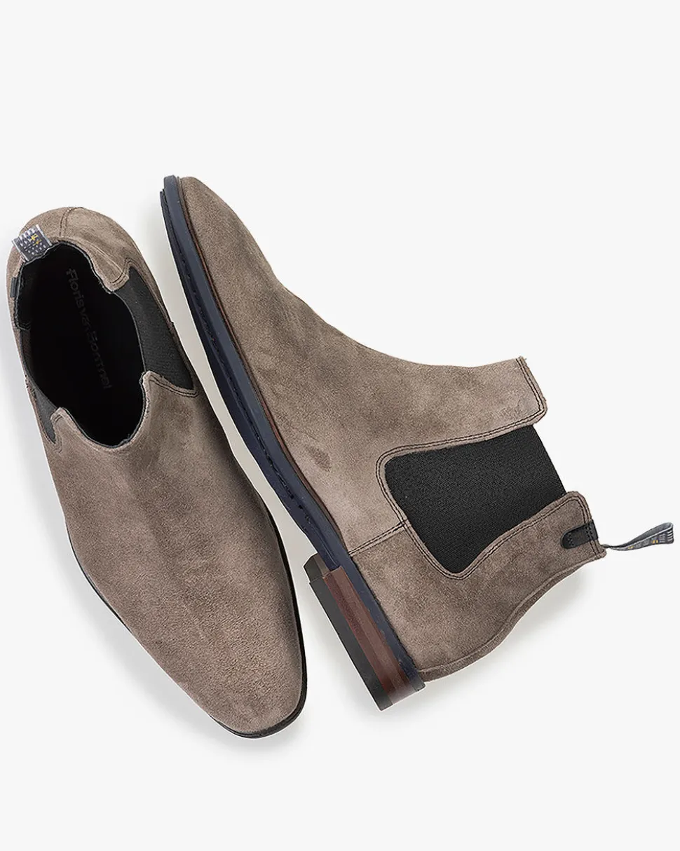 Casual im Büro | Chelsea Boots>Floris van Bommel De Slimmer 01.10 Taupe