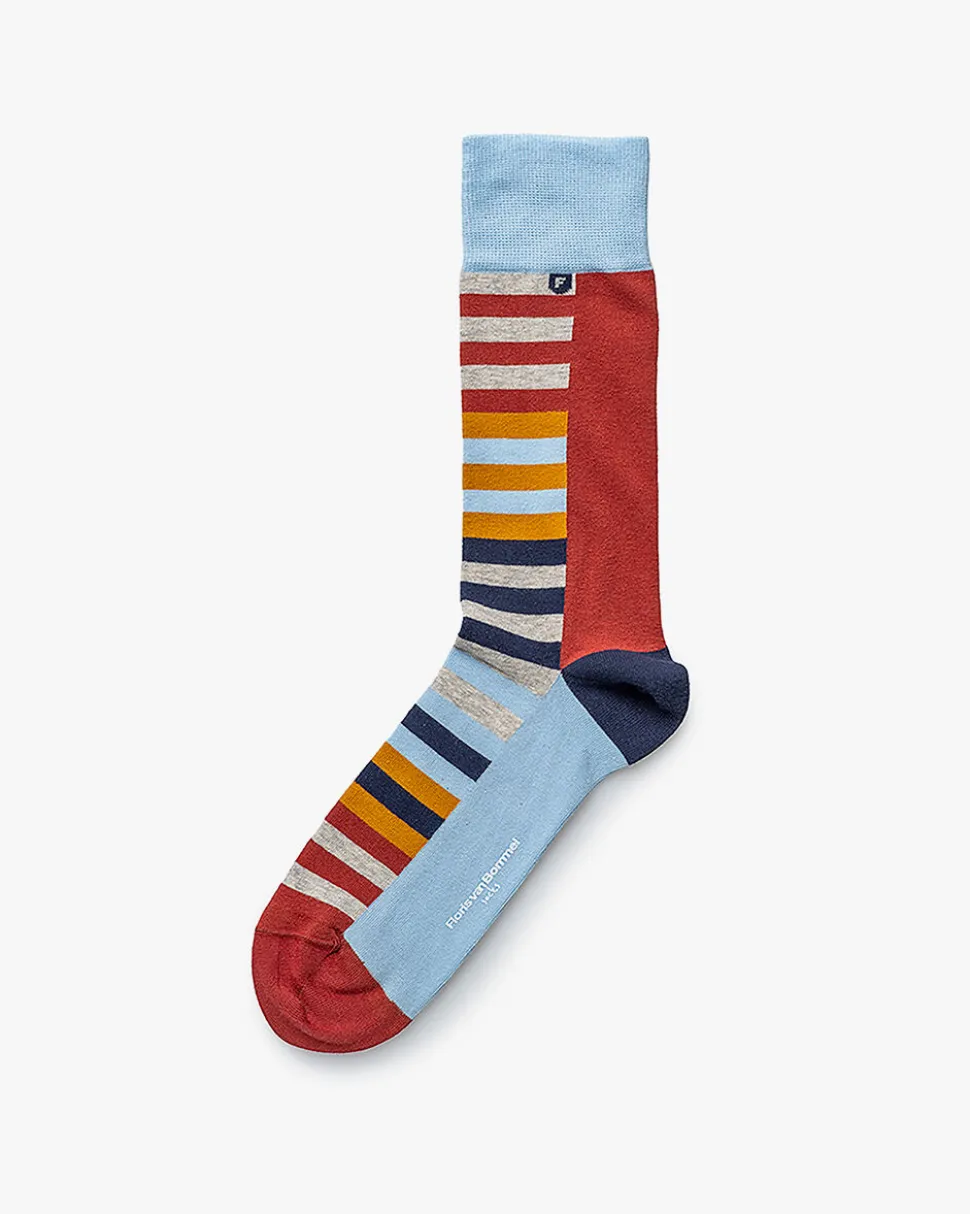 Socken>Floris van Bommel De Sokker 08.01 Multi-colour / Hellblau