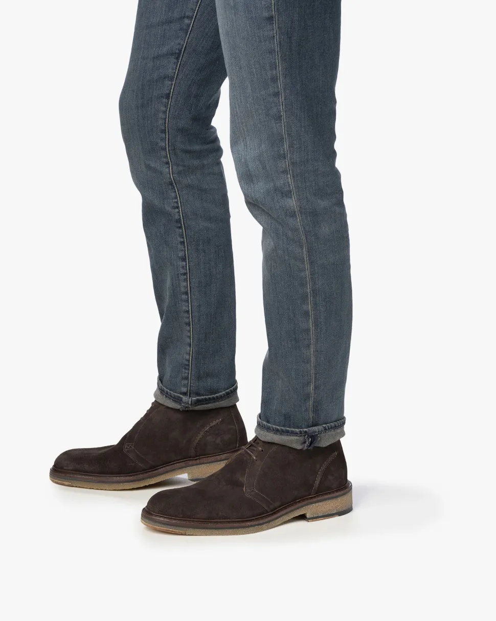 Casual im Büro | Stiefeletten>Floris van Bommel De Tanker 04.06 Dunkelbraun