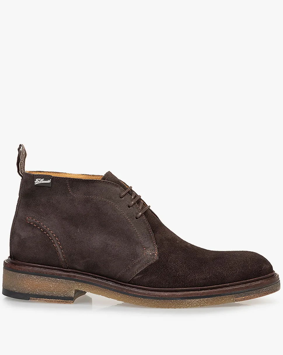 Casual im Büro | Stiefeletten>Floris van Bommel De Tanker 04.06 Dunkelbraun
