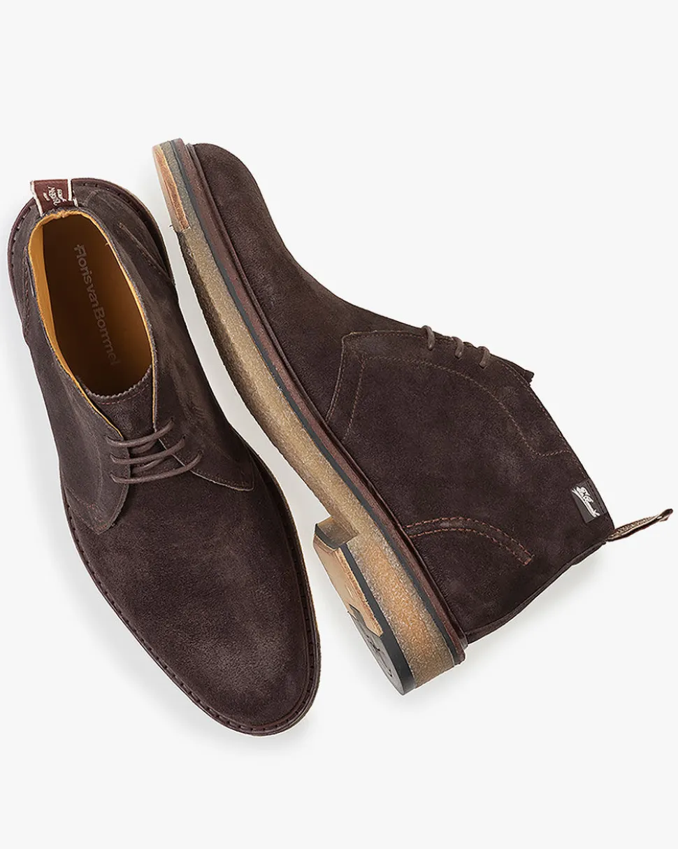 Casual im Büro | Stiefeletten>Floris van Bommel De Tanker 04.06 Dunkelbraun
