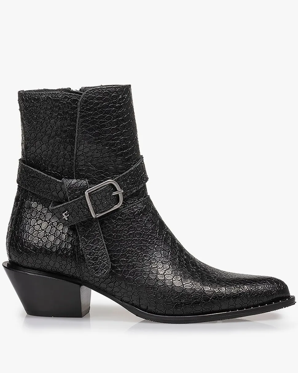 Hochwinter | Stiefeletten>Floris van Bommel Enzi 07.00 Schwarz