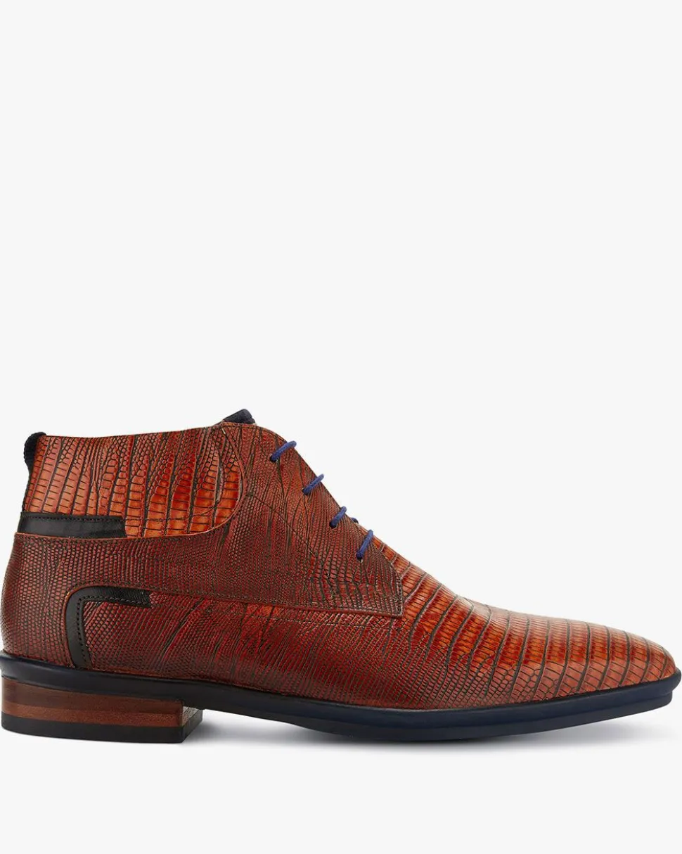 Casual im Büro | Stiefeletten>Floris van Bommel Hakki 03.00 Cognac