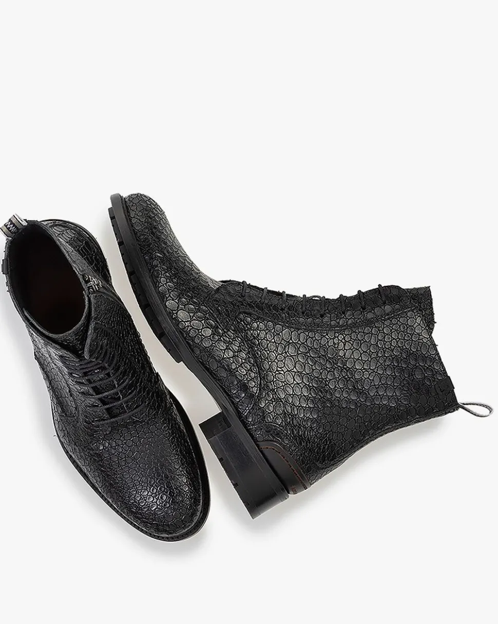 Hochwinter | Stiefeletten>Floris van Bommel Irisi 01.19 Schwarz