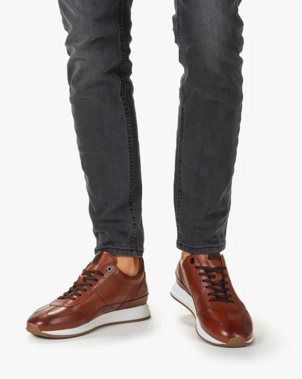 Casual im Büro | Sneaker>Floris van Bommel Libra 03.07 Cognac