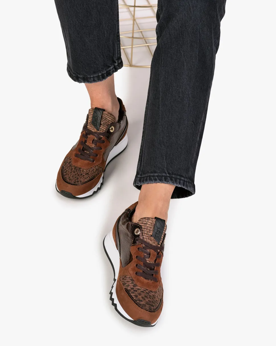 Sneaker>Floris van Bommel Nineti 11.01 Cognac