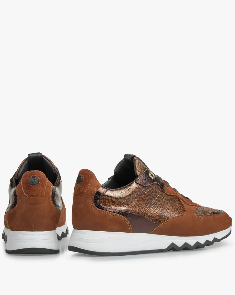 Sneaker>Floris van Bommel Nineti 11.01 Cognac