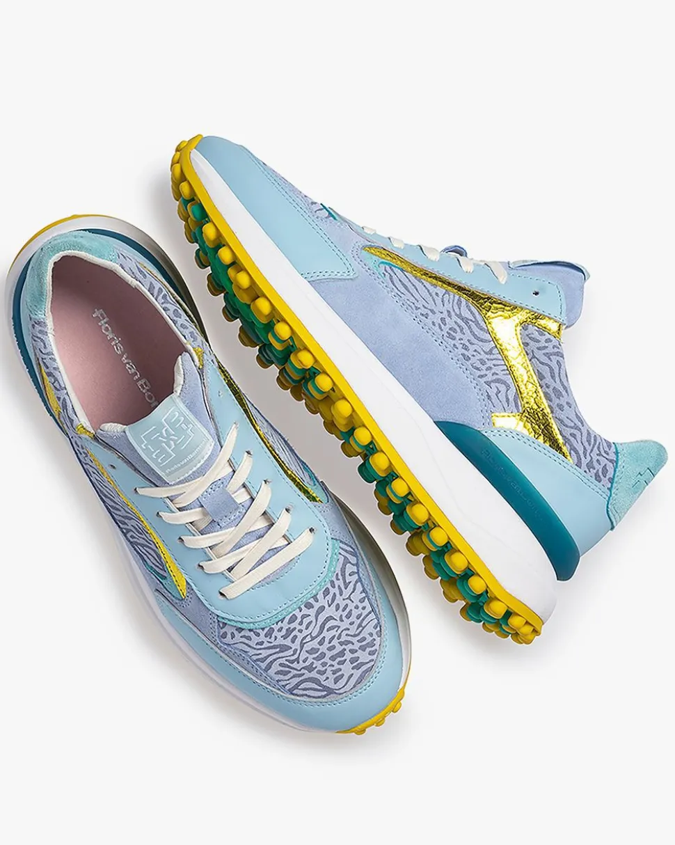 Sneaker>Floris van Bommel Noppi 19.17 Hellblau