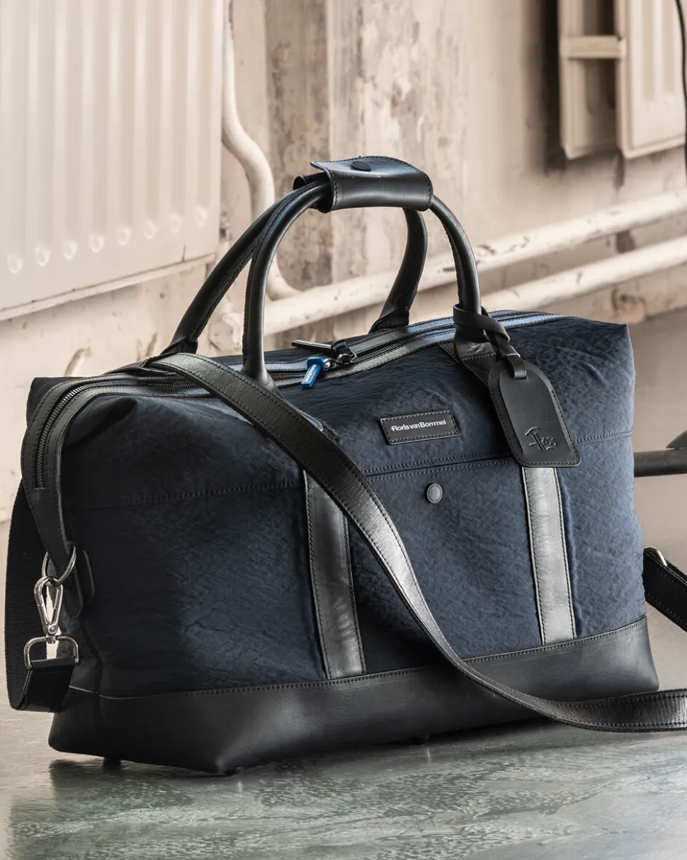 Taschen>Floris van Bommel Overnight-Tasche Textil Blau