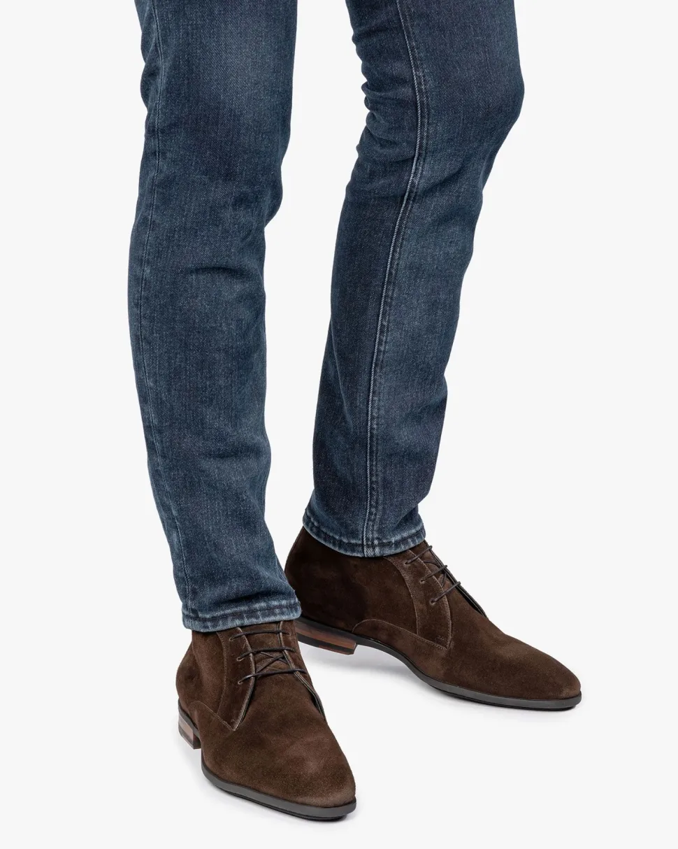 Casual im Büro | Stiefeletten>Floris van Bommel Sella 03.01 Dunkelbraun