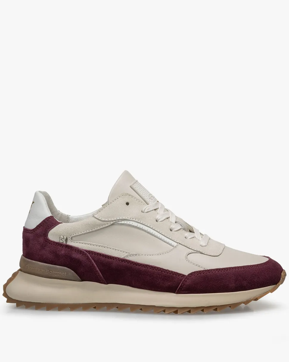 Sneaker>Floris van Bommel Sharki 09.03 Bordeauxrot/Weiß