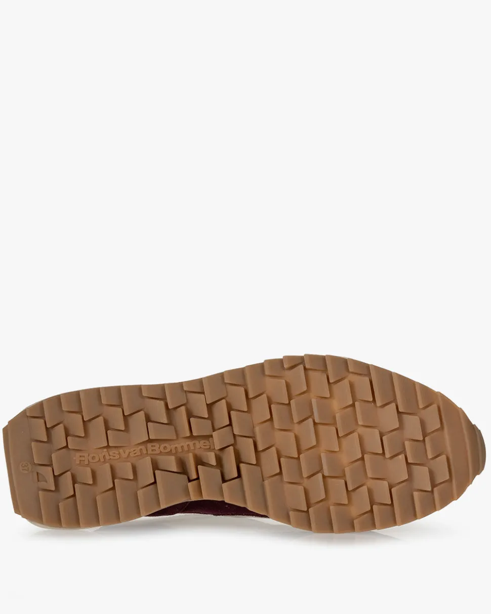 Sneaker>Floris van Bommel Sharki 09.03 Bordeauxrot/Weiß