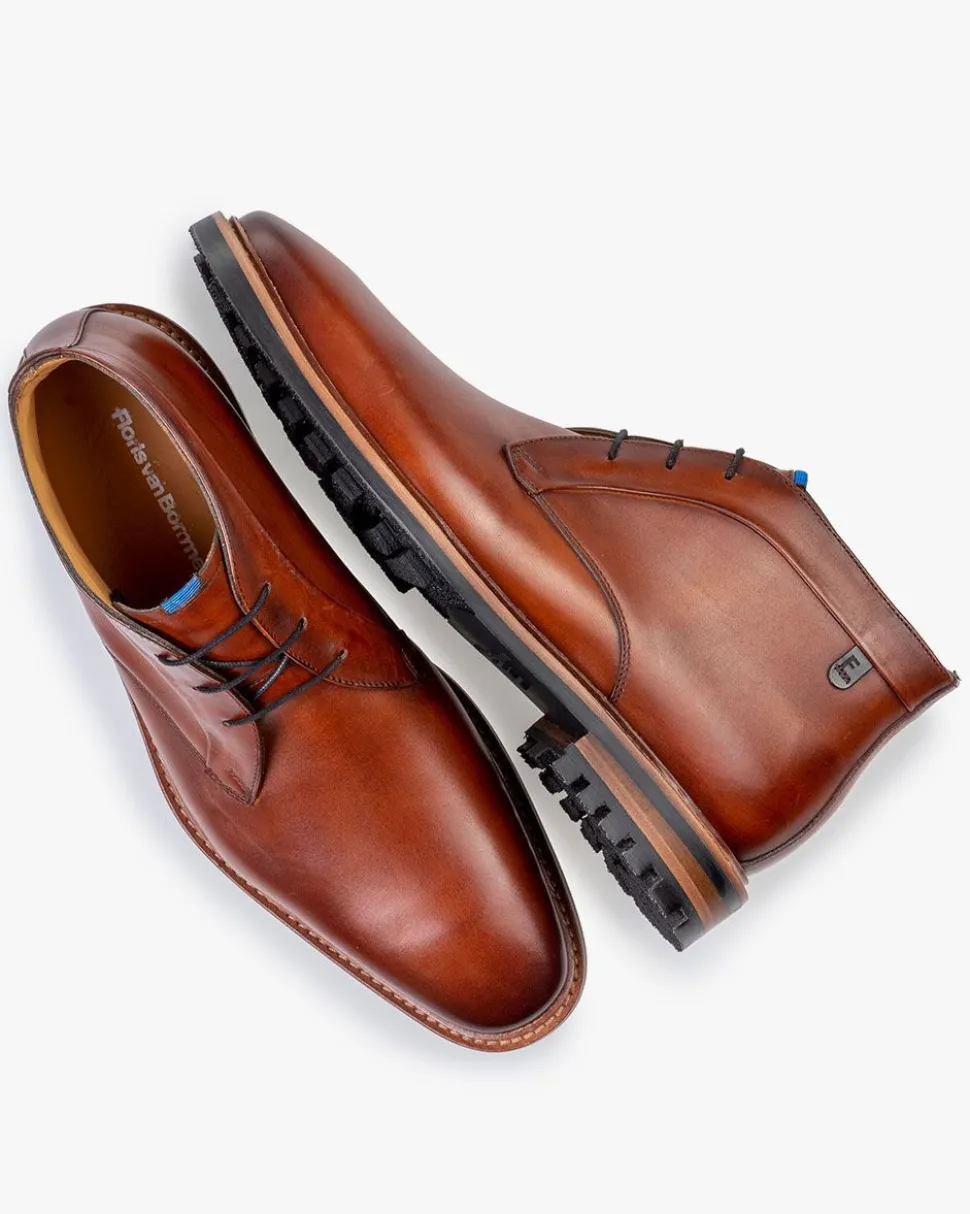 Casual im Büro | Stiefeletten>Floris van Bommel Toppi 01.00 Dunkelcognac