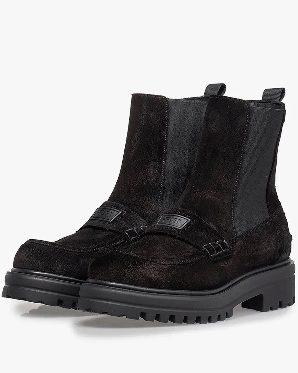 Hochwinter | Chelsea Boots>Floris van Bommel Wonki 06.00 Schwarz